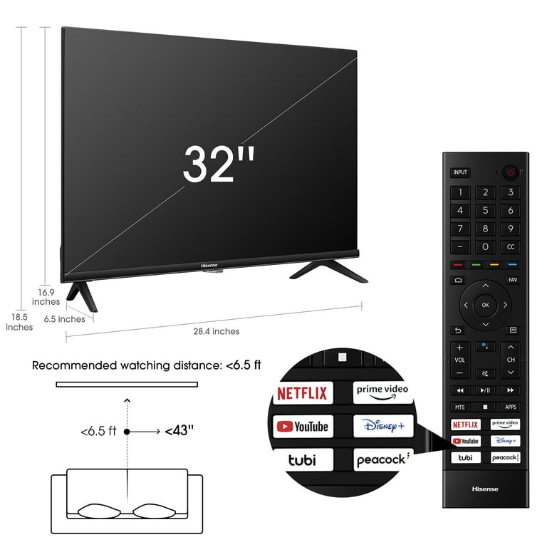 Hisense A4 Series 32-Inch Class HD Smart Android TV