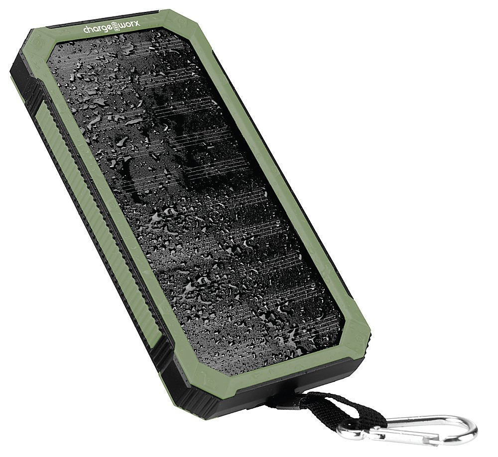 Chargeworx Solar Powered 15,000mAh Water Proof Power Bank