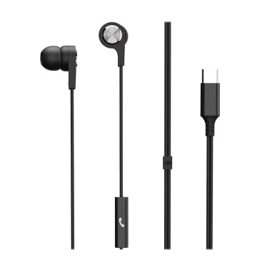 Maxell® Sync Up Wired In-Ear Earbuds with In-Line Mic and USB-C® Connector
