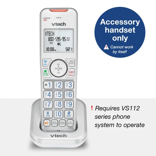 VTech® Bluetooth® DECT 6.0 Expandable Cordless Phone with Connect to Cell™ and Answering System (1 Handset; Silver)