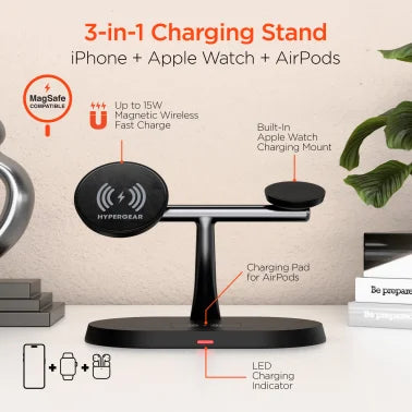 HyperGear® MaxCharge Pro 3-in-1 Wireless Charging Stand