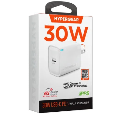 HyperGear® 30-Watt USB-C® Power Delivery Wall Charger with PPS