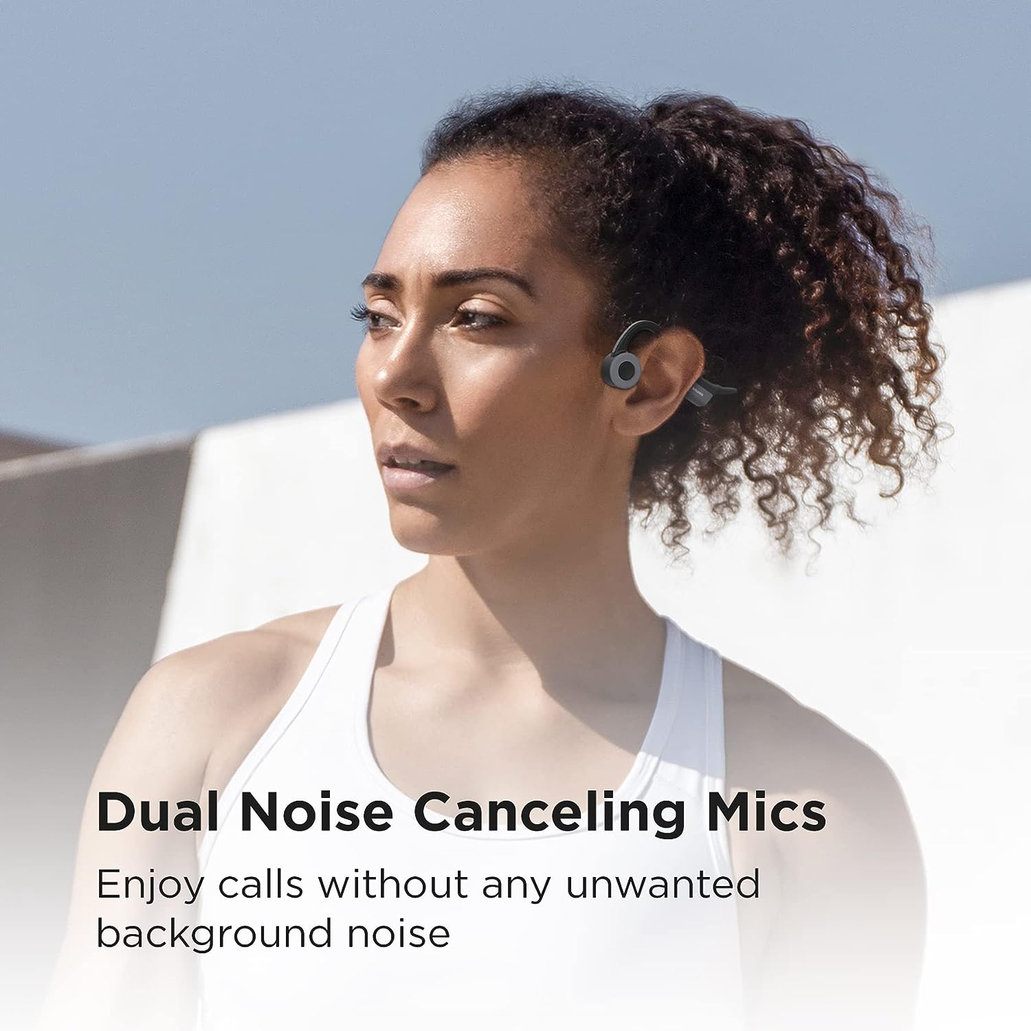 OPN Sound Dashlyte Bluetooth® Bone-Conduction LED-Neckband Headphones with Microphone, Black