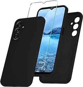 YENAPOON Galaxy A15 5G Case, Silicone Phone Case with 1 Screen Protector,  Full Body Slim Cover