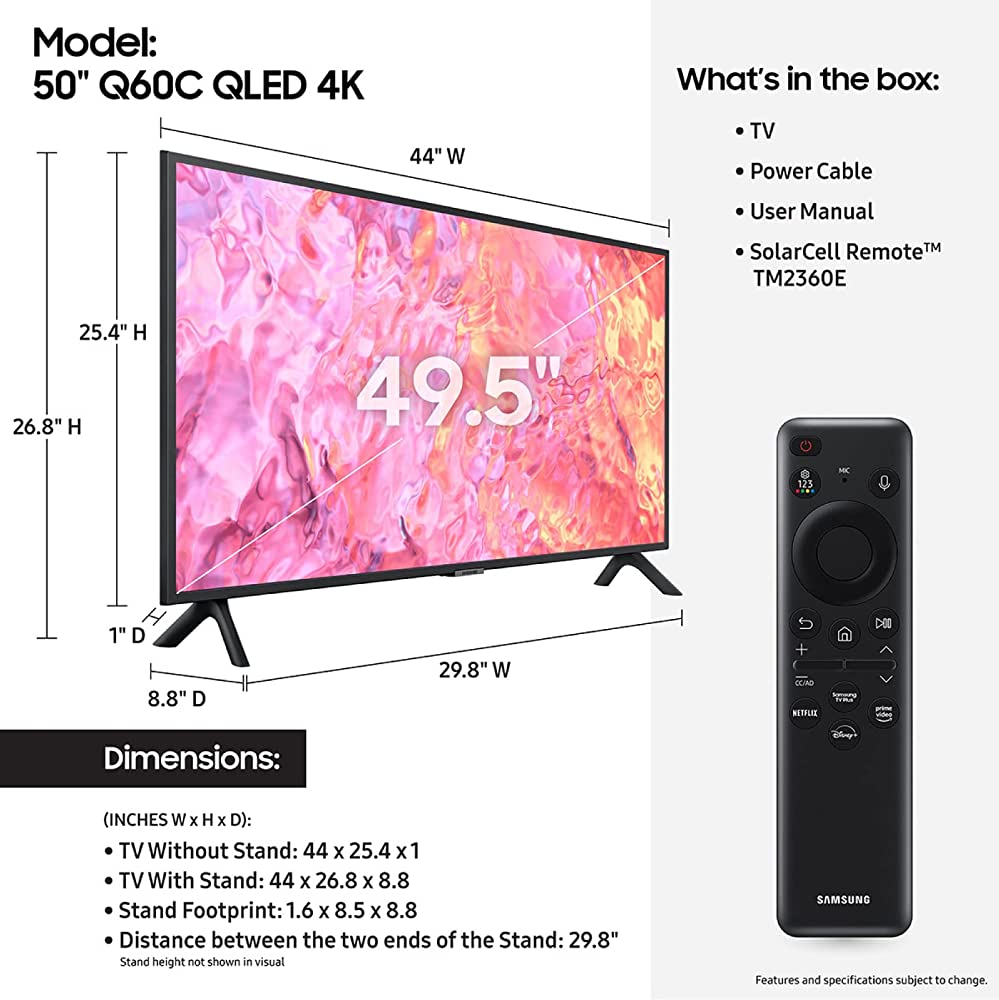 Samsung Q60C 50" Class QLED 4K Smart TV (2023)