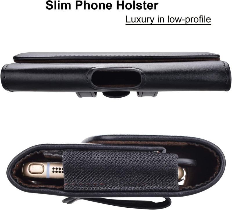 Universal Leather Cell Phone Holster Case with Belt Clip for Mobile Phone - XXL