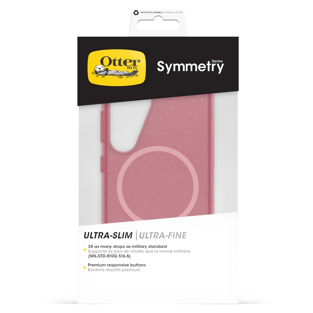 OtterBox - Symmetry Clear Magnetic Case for Samsung Galaxy S25 - Foxberry Pink