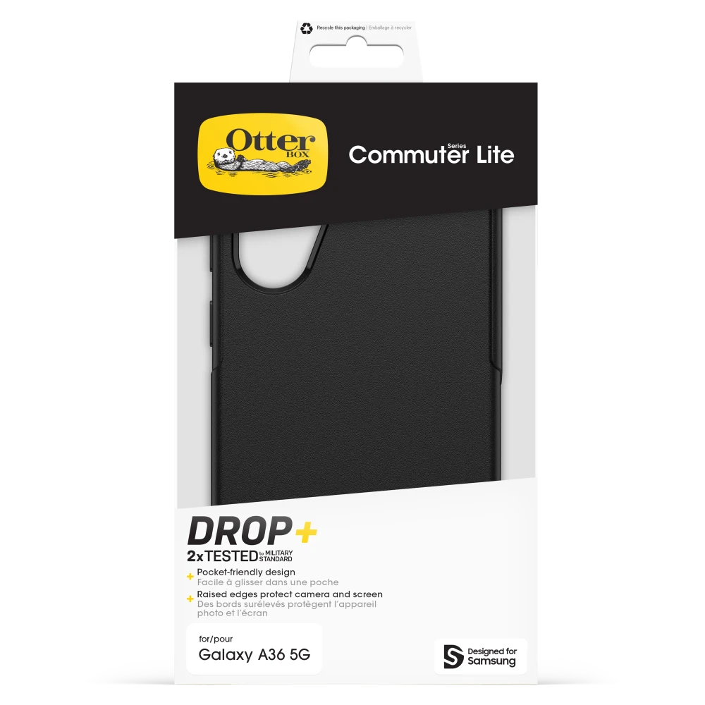 OtterBox - Commuter Lite Case for Samsung Galaxy A36 5G - Black