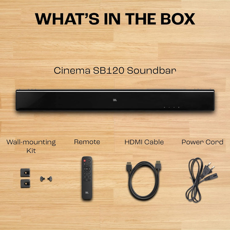 JBL Cinema SB120 110W Soundbar with Built-In Subwoofer and Remote