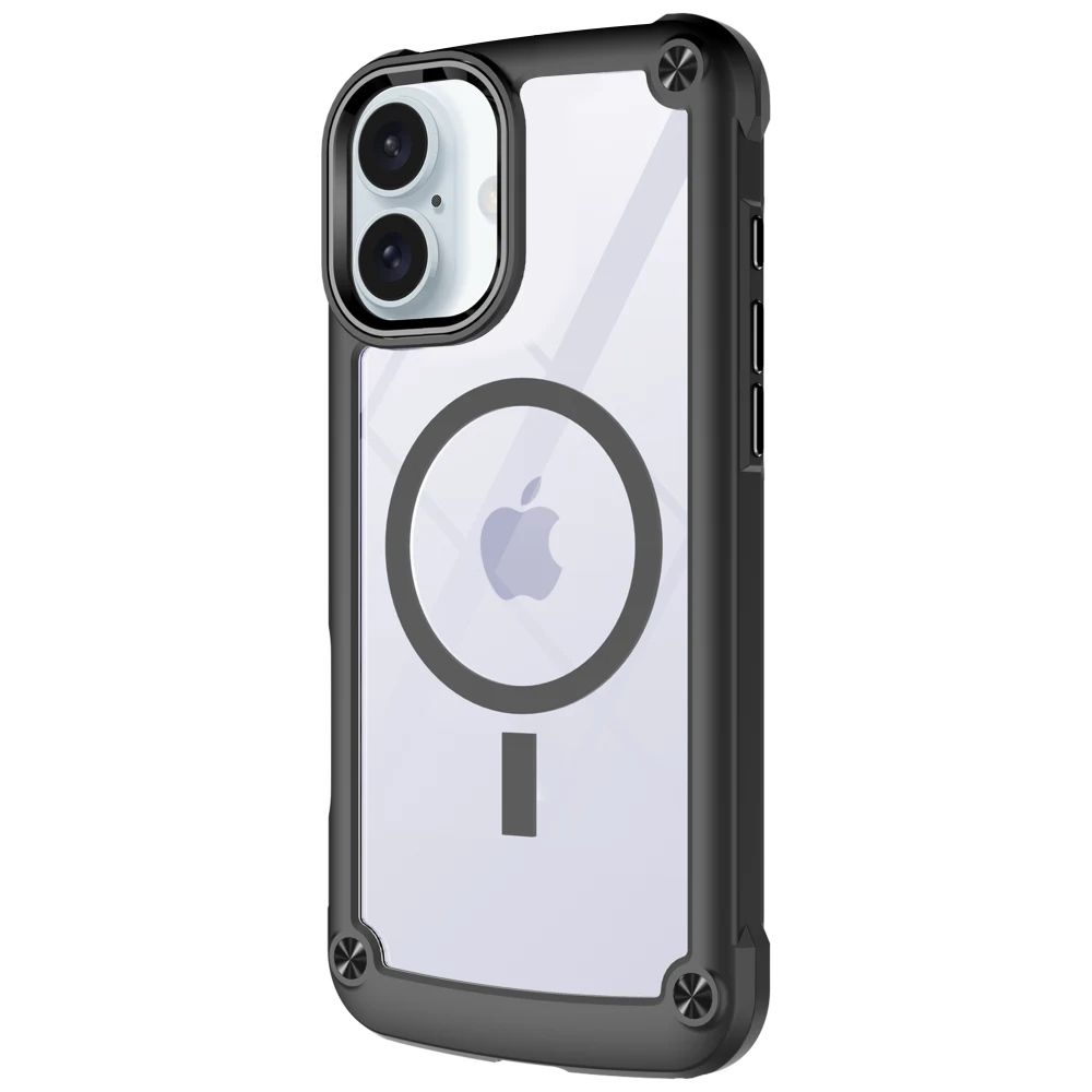 AMPD - TPU / Acrylic Bumper MagSafe Case for Apple iPhone 16 - Black