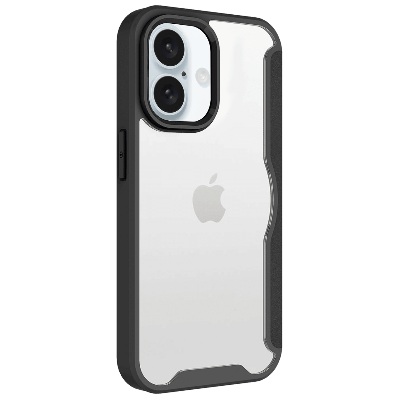 AMPD - TPU / Acrylic Wallet Flip MagSafe Case for Apple iPhone 16 Plus - Black