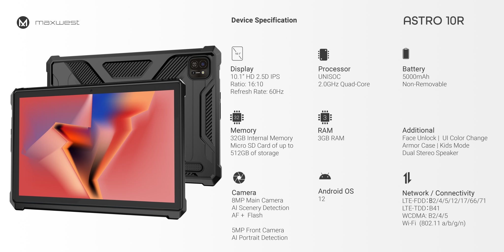 Maxwest ASTRO 10R 32GB Tablet