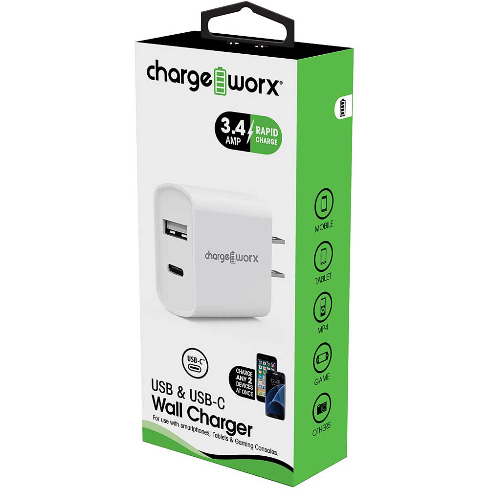 Chargeworx Dual USB Wall Charger