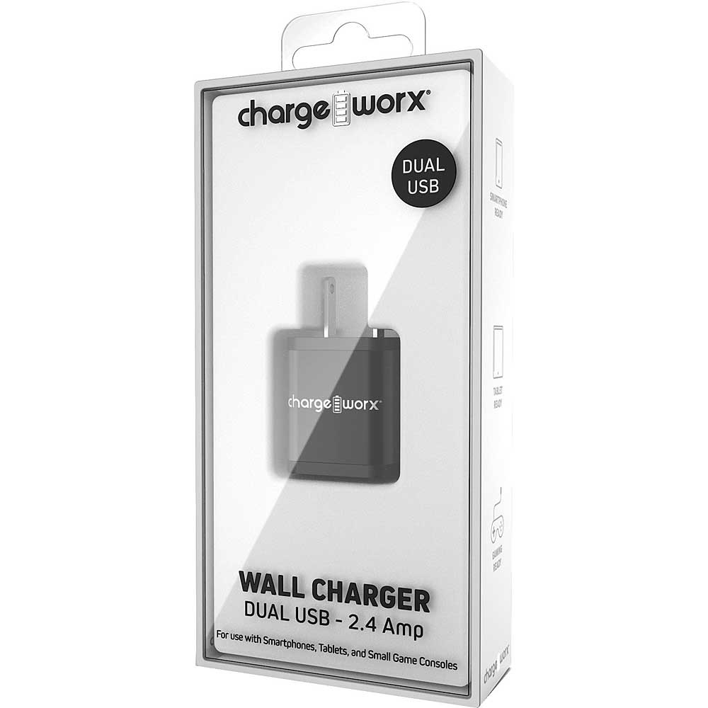 Chargeworx 2.4Amp Dual USB Wall Charger
