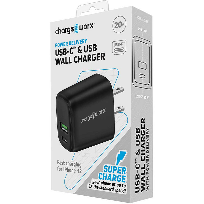 Chargeworx USB-C & USB Wall Charger w/ Power Delivery