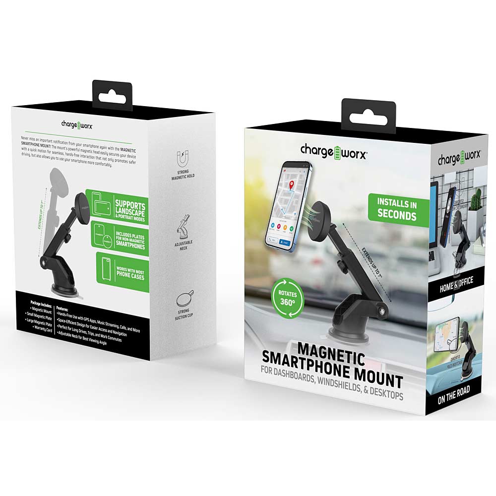 Chargeworx Universal Magnetic Cupholder Car Mount