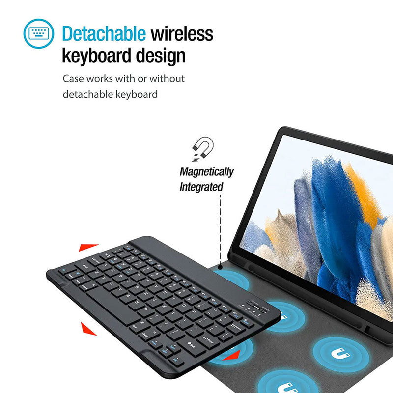 Samsung Galaxy Tab A8 SM-X200 / X205 Shockproof Case with Magnetic Detachable Wireless Keyboard
