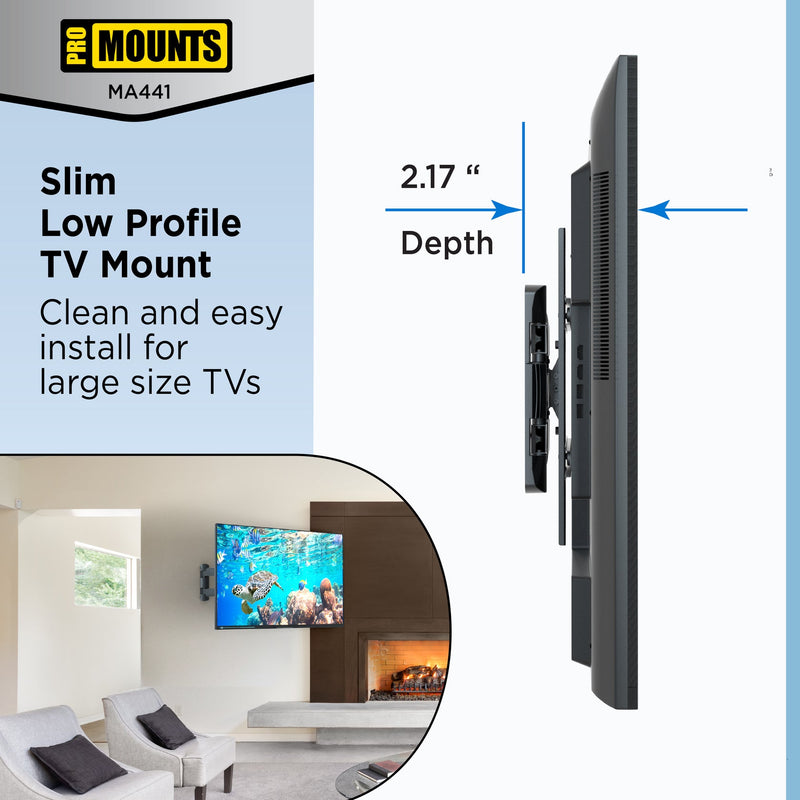 ProMounts MA441 Full Motion TV Wall Mount for 32”- 60” Screens