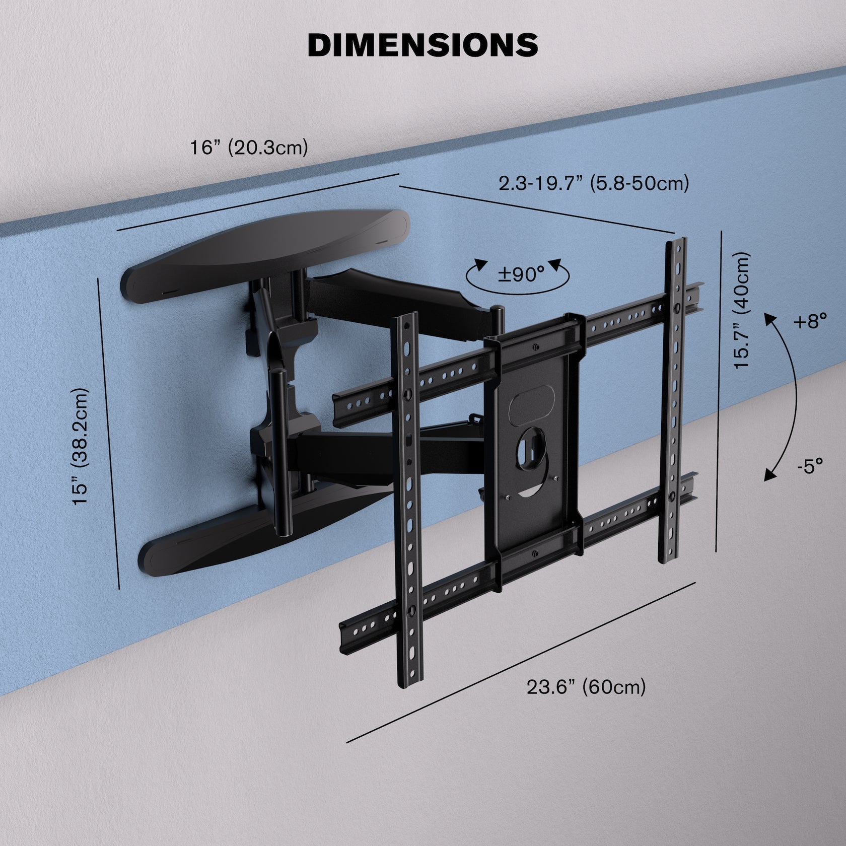 Promounts MA641 42-Inch to 85 Inch Extra-Large Articulating TV Wall Mount