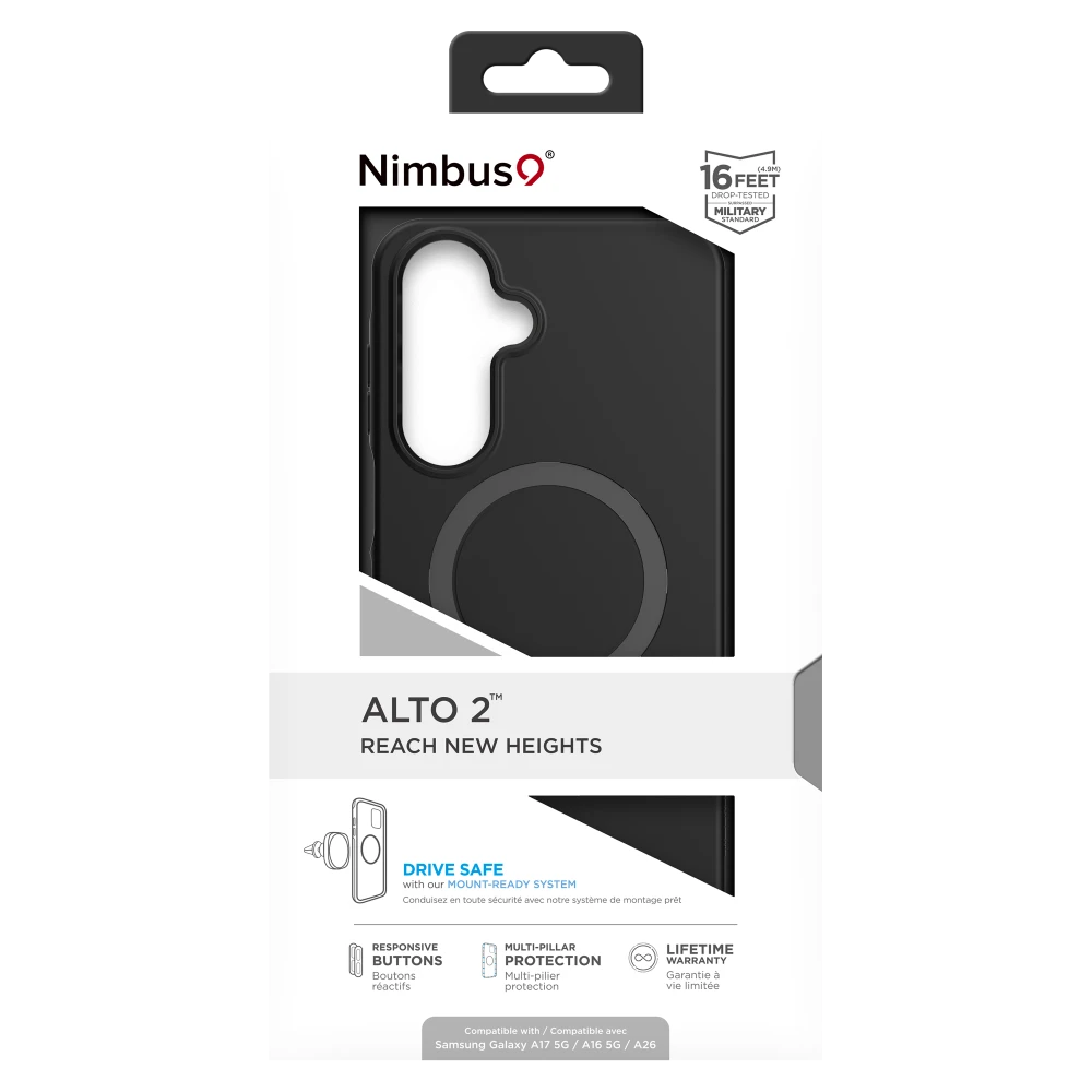 Nimbus9 - Alto 2 Case for Samsung Galaxy A17 5G / Galaxy A16 5G / Galaxy A26 - Black