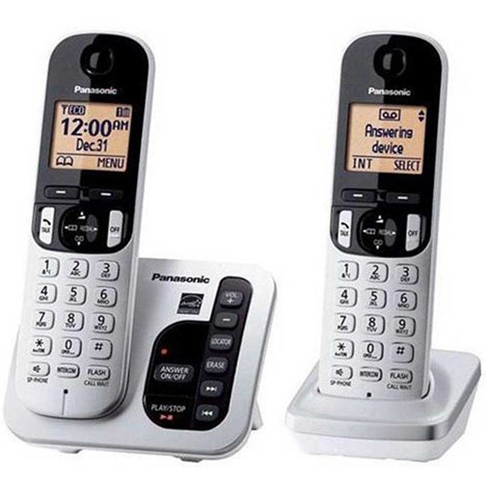 Panasonic KX-TG432SK DECT 6.0 Plus Expandable Cordless Phone System with Answering Machine and 2 Handsets