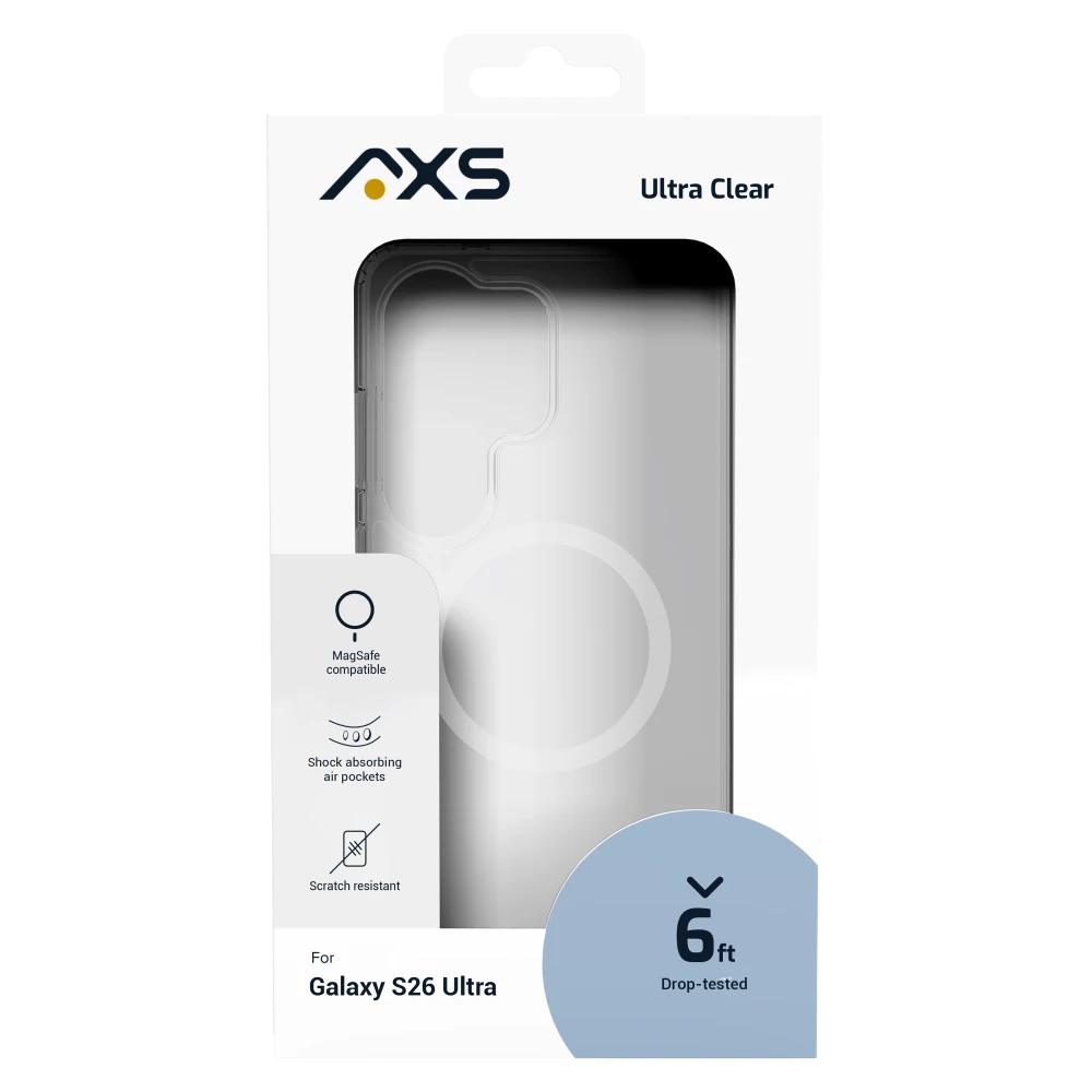 AXS - Ultra Clear MagSafe Case for Samsung Galaxy S26 Ultra - Clear
