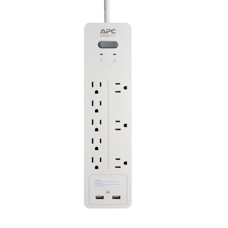 APC Home Office SurgeArrest® 8-Outlet Power Strip with 2 USB Charging Ports