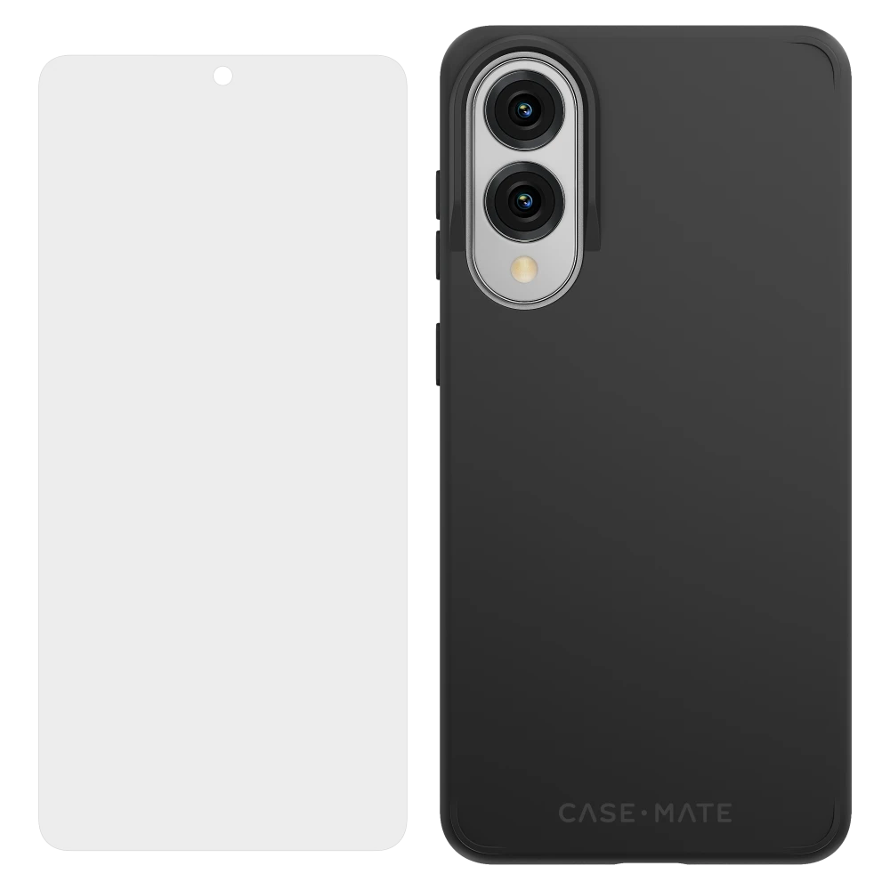 Case-Mate - Protection Pack Tough Case and FlexiShield Screen Protector for Samsung Galaxy S25 Edge (Black)