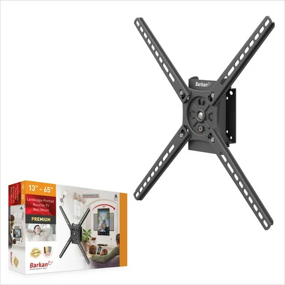 Barkan BM300R 13"-65" Landscape-Portrait Rotation Auto Locking TV Wall Mount