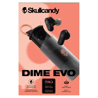 Skullcandy Dime Evo TWS Bluetooth In-Ear Earbuds with Mic and Charging Case