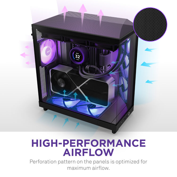 NZXT H6 Flow Mid-Tower Case (Black)