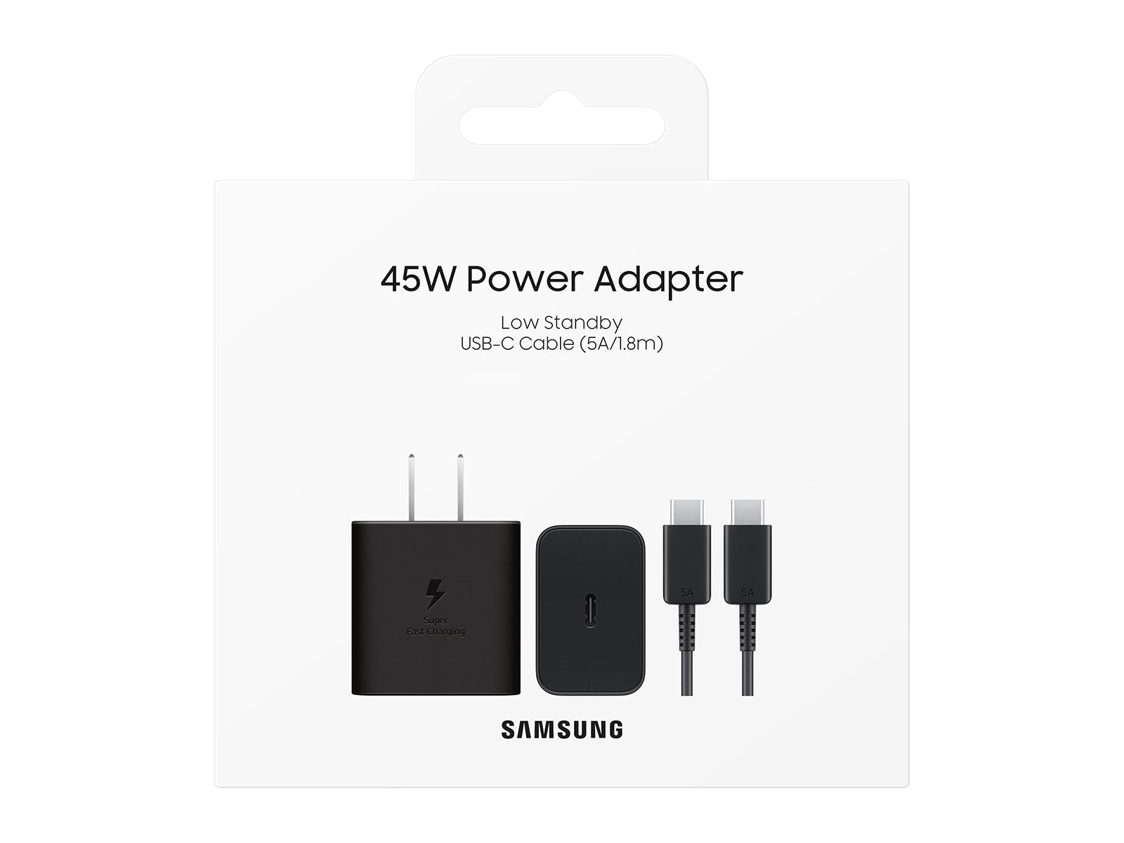 Samsung 45W USB Type-C Fast Charge Wall Charger with USB-C Cable