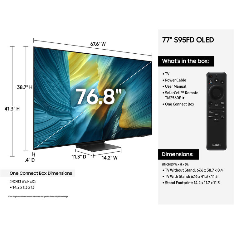 Samsung S95F 77" HDR 4K UHD OLED Smart TV (2025)