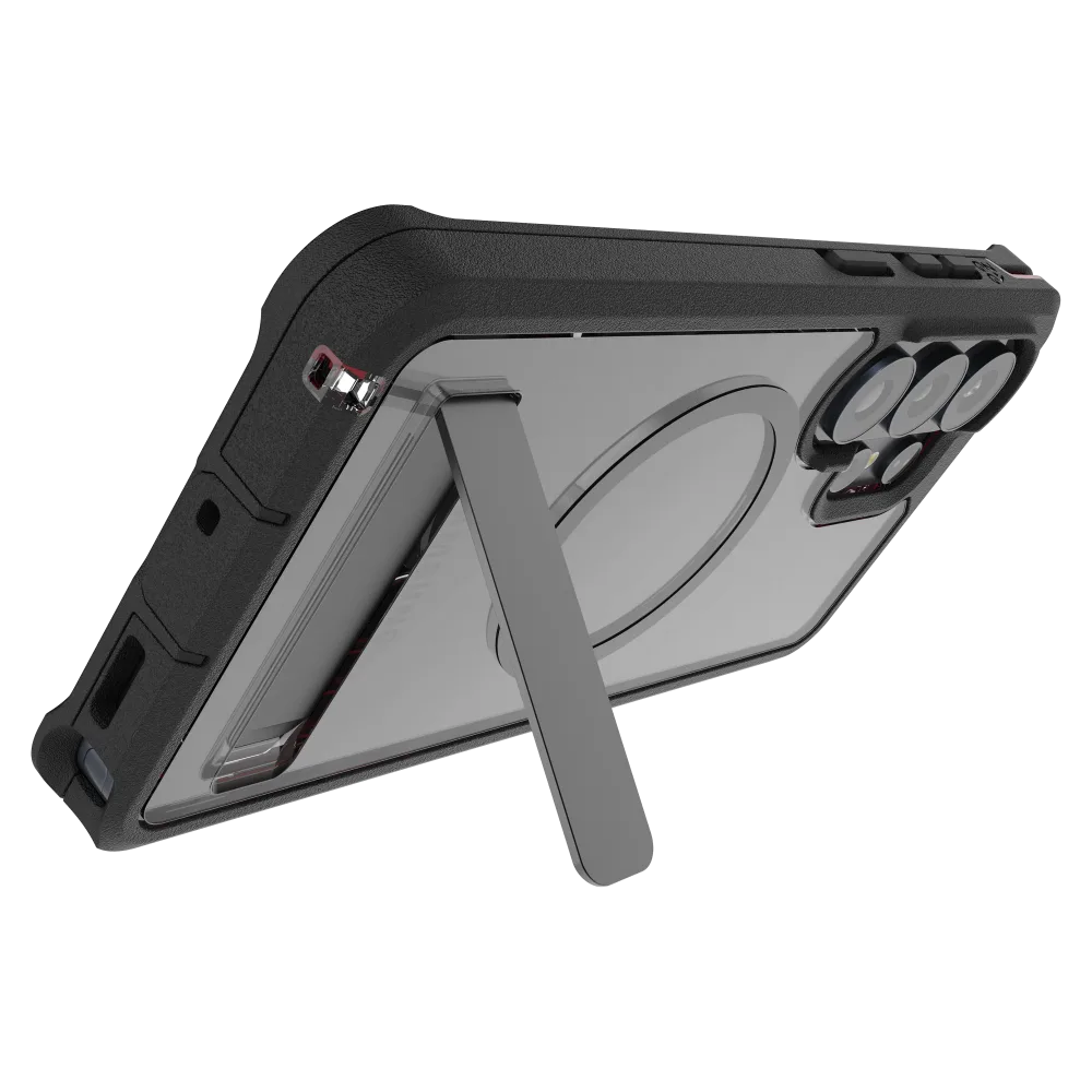ZAGG - Rainier Snap Case with Kickstand for Samsung Galaxy S26 Ultra - Smoke Black