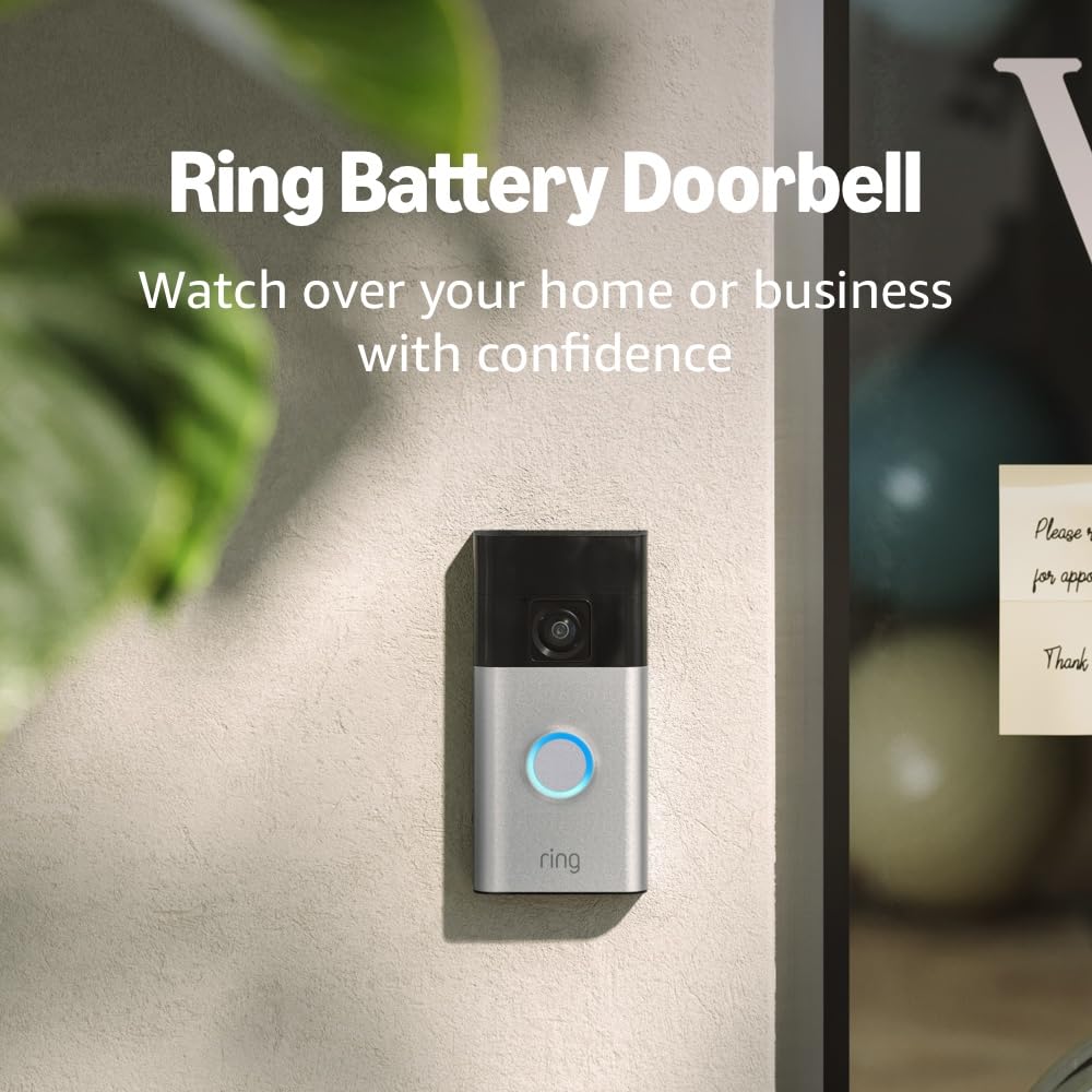 Ring Video Doorbell with Battery (2024 Model)