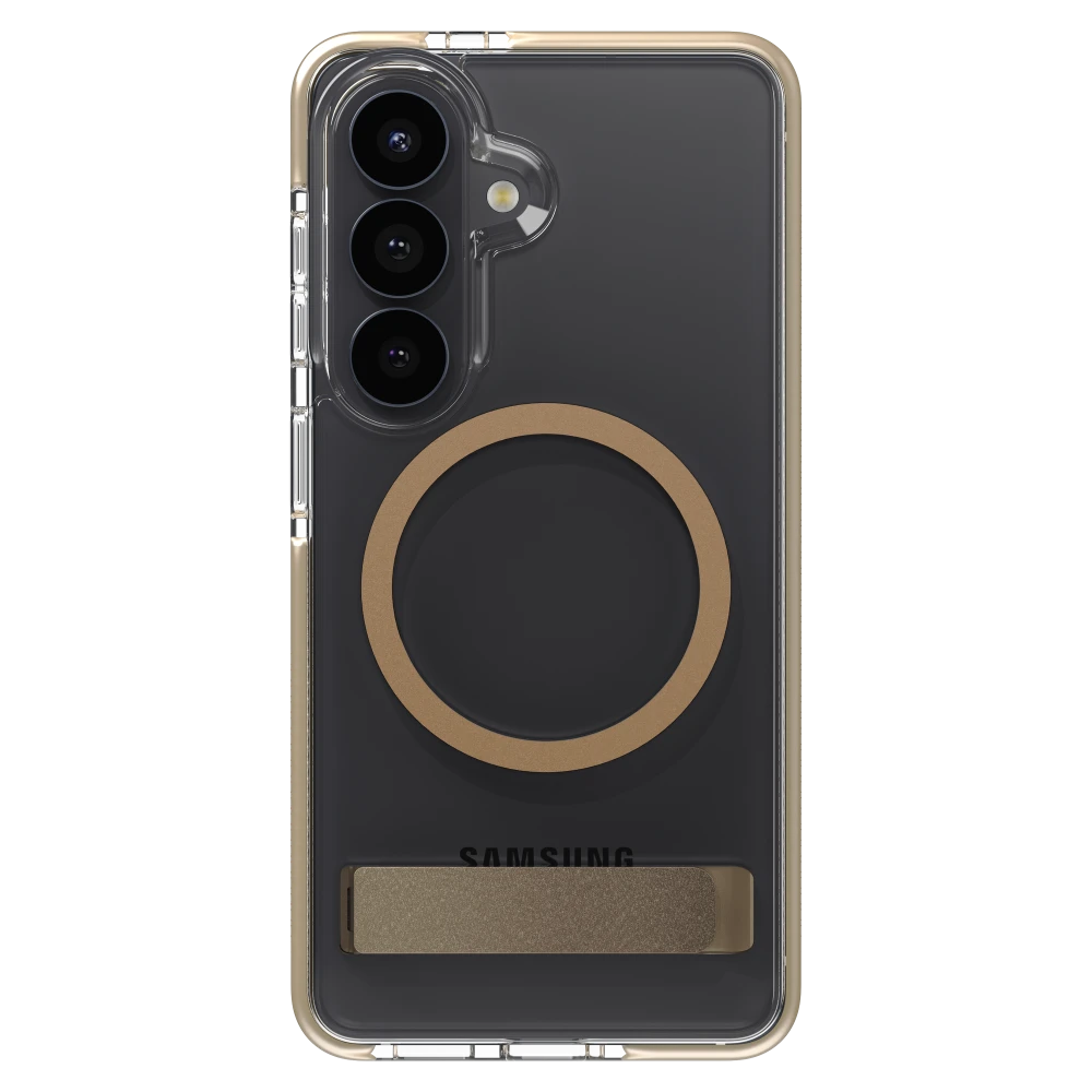 ZAGG - Santa Cruz Snap Case with Kickstand for Samsung Galaxy S26 - Titanium Gray