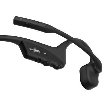 Shokz OpenComm 2 Bone-Conduction Open-Ear Bluetooth Headset with Swivel Microphone and Carrying Case