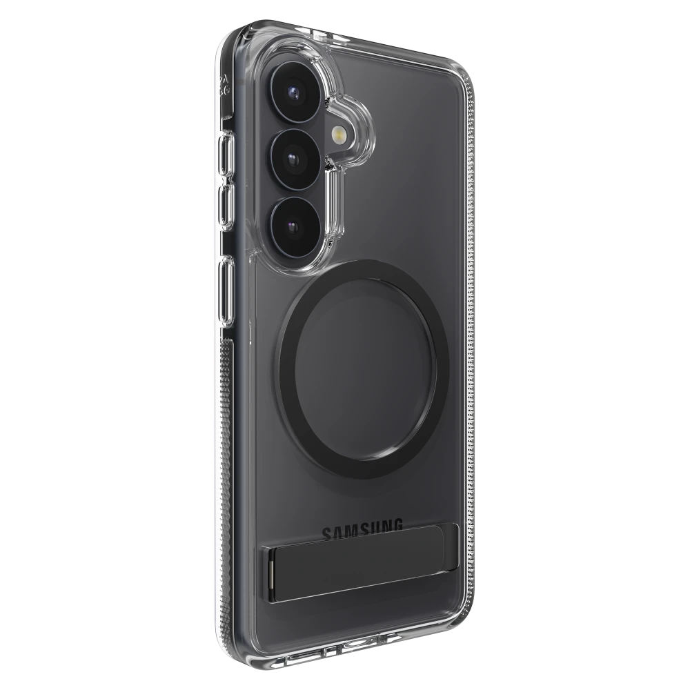 ZAGG - Santa Cruz Snap Case with Kickstand for Samsung Galaxy S26 - Black