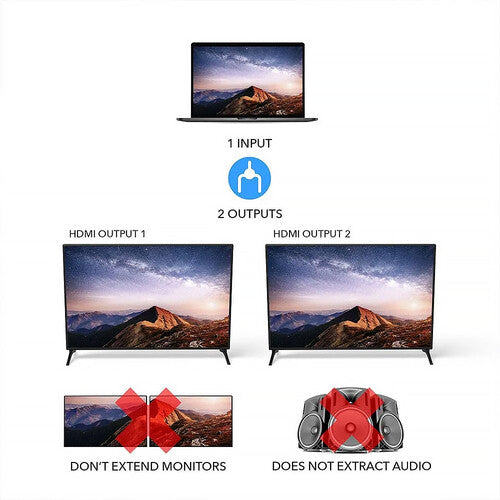 OREI HDS-102 1x2 4K HDMI Splitter