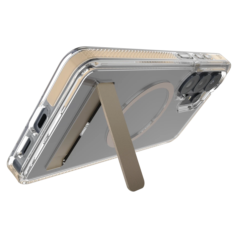 ZAGG - Santa Cruz Snap Case with Kickstand for Samsung Galaxy S26 Ultra - Titanium Gray
