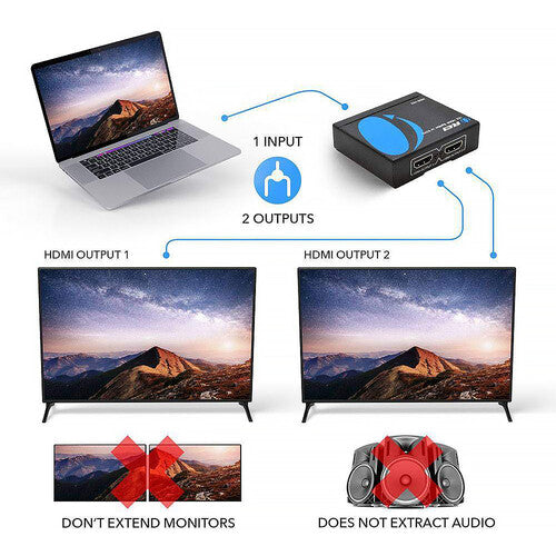OREI HDS-102 1x2 4K HDMI Splitter