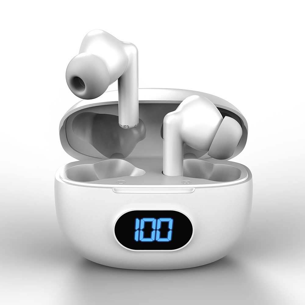 Coby CETW526 True Wireless Earbuds with Charging Case and LCD Indicator