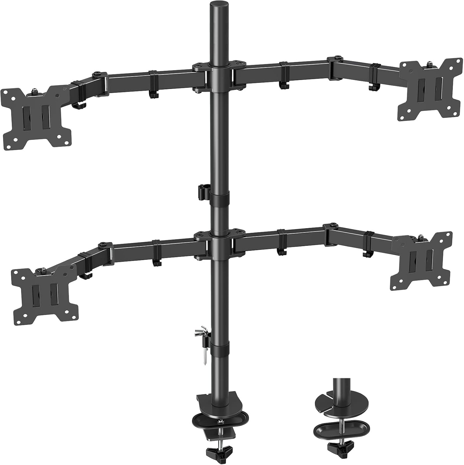 MOUNT PRO Quad Monitor Stand - 4 Monitor Mount for 13 to 32 inch Computer Screens