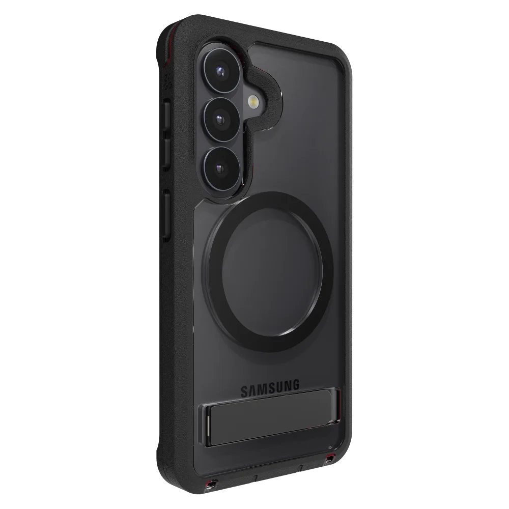 ZAGG - Rainier Snap Case with Kickstand for Samsung Galaxy S26 - Smoke Black
