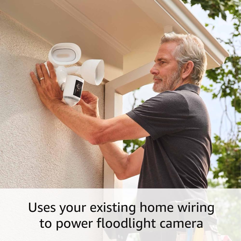Ring Floodlight Cam Wired Pro with Bird’s Eye View and 3D Motion Detection