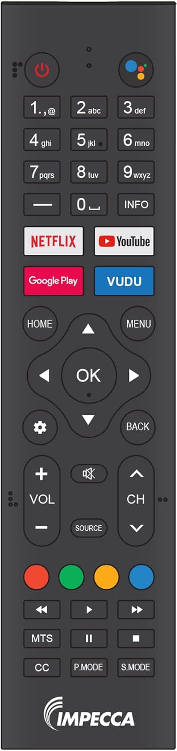 Impecca Google Smart TV Remote Control