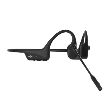 Shokz OpenComm 2 Bone-Conduction Open-Ear Bluetooth Headset with Swivel Microphone and Carrying Case