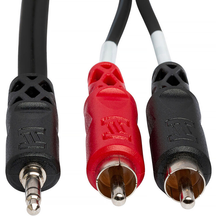 Hosa Technology Stereo Mini 3.5mm Male to 2 RCA Male Y-Cable (3FT)