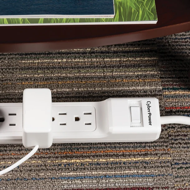 CyberPower MP1073SS 6-AC Outlet 500-Joules Essential Series Surge Protector Power Strip (2 Pack)