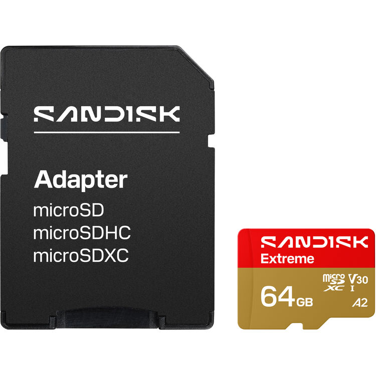 SanDisk Extreme UHS-I microSDXC Memory Card with SD Adapter
